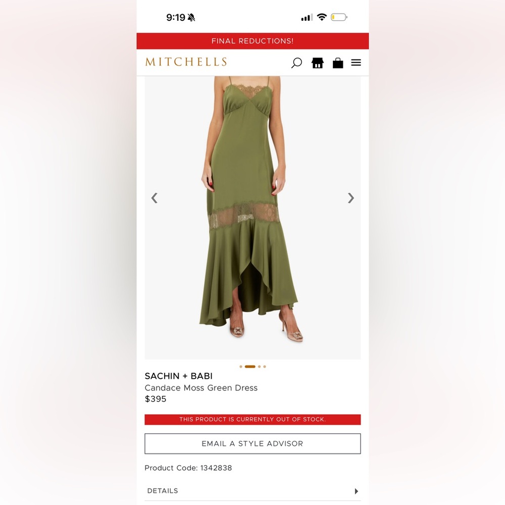 Sachin + Babi Olive High-Low Skirt